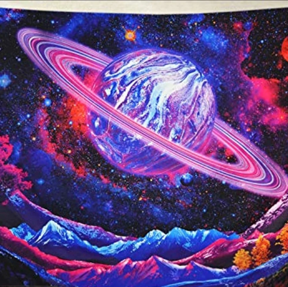 Outer Space Psychedelic Landscape Mountain Tapestry 77 x 59 Backdrop